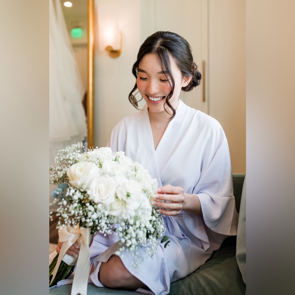 Birdy Grey White Bridal Robe